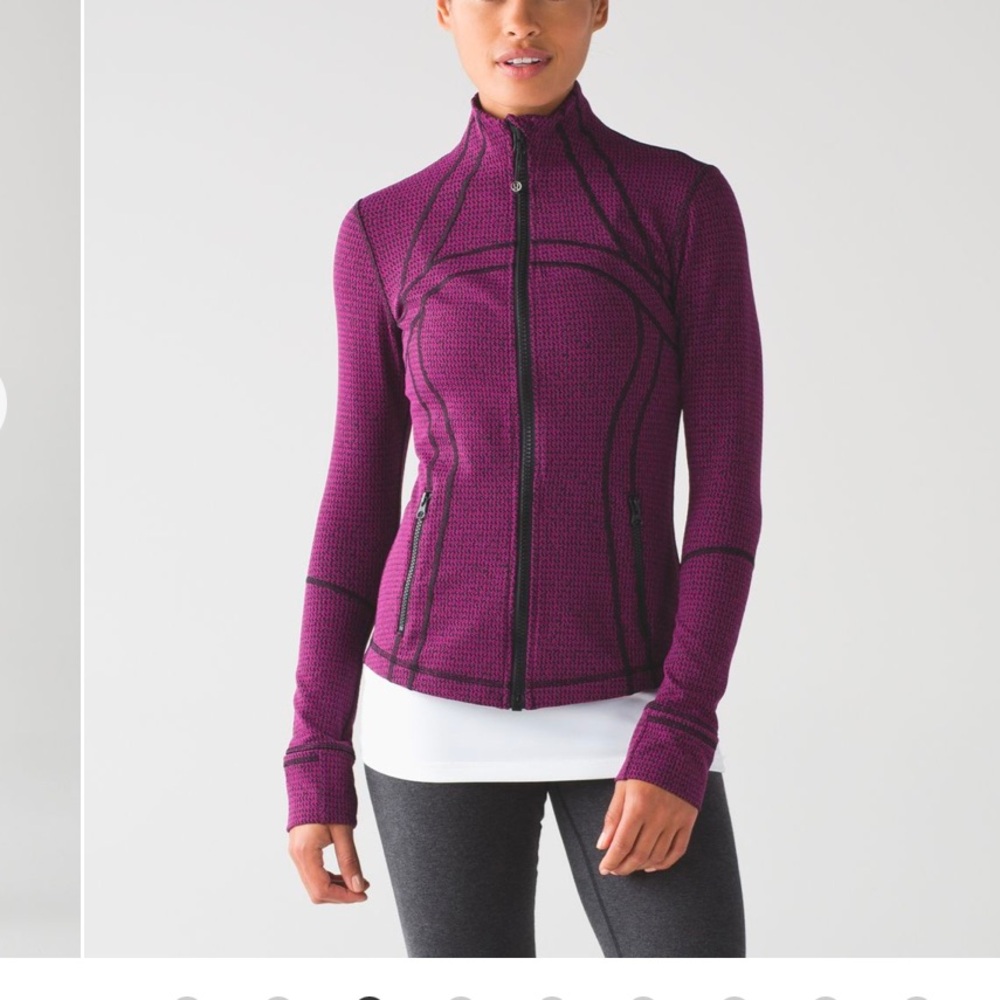 Rare Lululemon Define Jacket, Sz 6, Teeny Tooth Fuchsia & Black, ECU